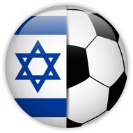 Israel Flag with Soccer Ball Background N2