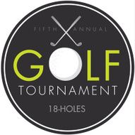 Elegant Golf tournament word design icon