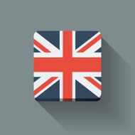 Button with flag of the UK