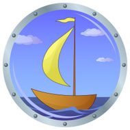 Ship in a window