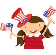 girl celebrating Independence Day N2