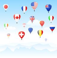 Hot Balloons with Flags