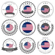 Made in USA seals badges Vector illustration