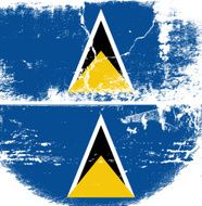 Saint Lucia grunge flag N4