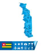 Togo vector map