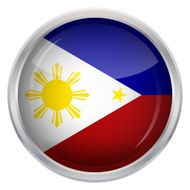 Glossy Button - Flag of Philippines N4