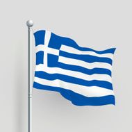 3d vector Greece flag