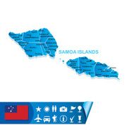 Samoa Islands map