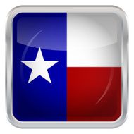 Glossy Button - Flag of Texas N4