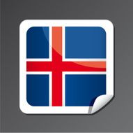 Iceland flag button N2