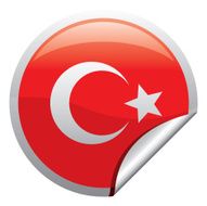 Turkish flag sticker