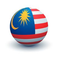 Malaysia Flag Sphere Vector