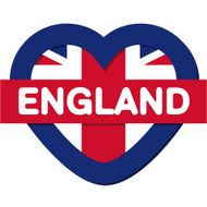 Vector - Love United Kingdom Flag Heart Button