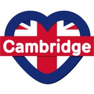 Love England collection vector Cambridge Heart and Flag