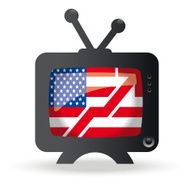 Retro TV with screen Increasing America vector illustration