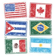 Rubber Stamp Flags N21