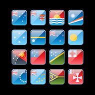 Shiny Square Flags Oceania