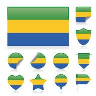 Gabon flag set
