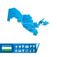 Uzbekistan map