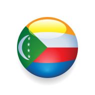 World Flag Button Comoros
