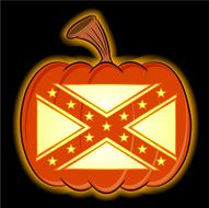 Halloween Pumpkin Confederate Flag