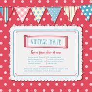 invite and bunting background landscape