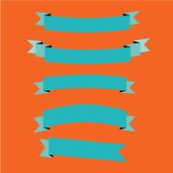 ribbon set flat design N4