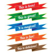 Ribbon with inscriptions Set Vector
