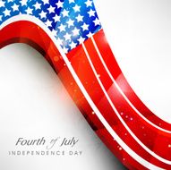 Shiny and glossy wave in national flag colors