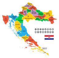 Detailed Vector Map of Croatia N2