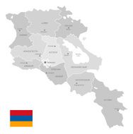 Detailed Vector Map of Armenia N2