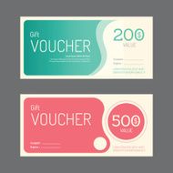 Vector gift voucher coupon template design paper label frame N6