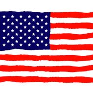 Grunge American Flag for Independence Day