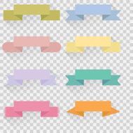 Set color ribbons and banners vector illustration