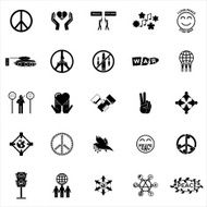 peace icon set 25