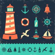 vintage marine icons