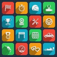 Car tools and car race icons