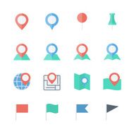 pin map icons set N4