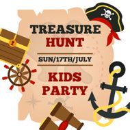 Pirates kids party announcement poster N2