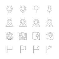 pin map icons set N5