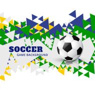 Soccer ball against artistic background