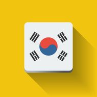 Button with flag of South Korea