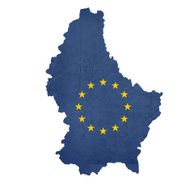 European flag map of Luxembourg