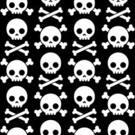 Skull and crossbones seamless pattern