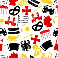 germany country theme symbols seamless pattern eps10 N2