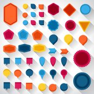 Set of flat design elements markers and tags