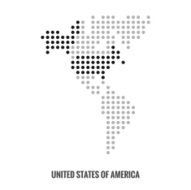 The United States of America map dotted vector