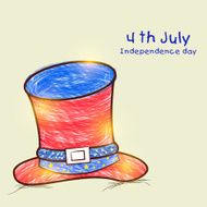 Stylish hat in American national flag colours