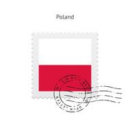 Poland Flag Postage Stamp