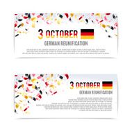 German Reunification Day banners Vector illustration eps10